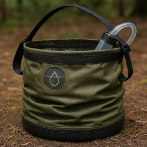 Foldable Camping Bucket with Built in Water Bag for Outdoor Adventures