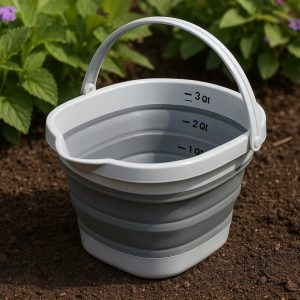 Portable Collapsible Water Pail with Measurement Marks for Gardening