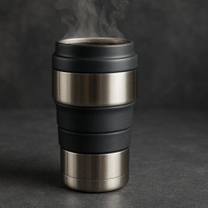 Insulated Stainless Steel Collapsible Cup for Hot Drinks Temperature Retention