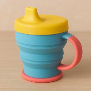 Kids Collapsible Silicone Cup with Spill Resistant Design and Fun Colors